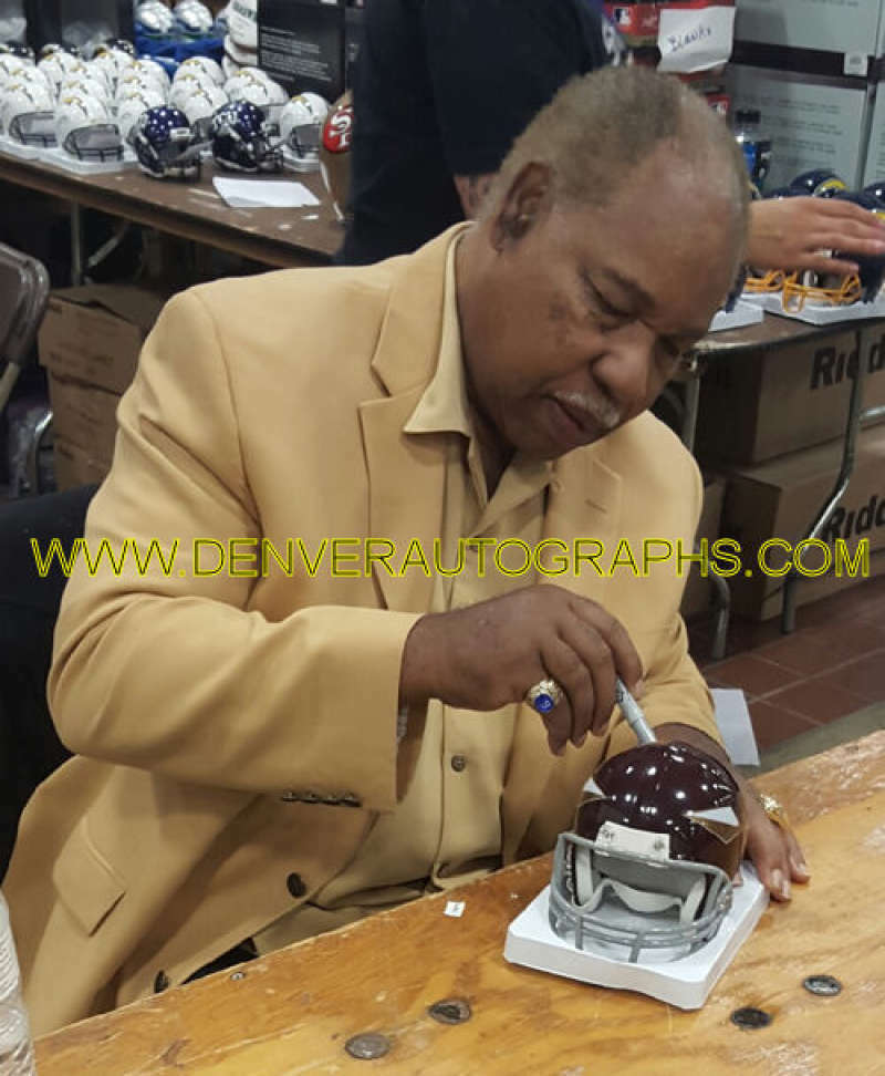 Bobby Mitchell Autographed/Signed Washington Redskins Mini Helmet HOF JSA 12430