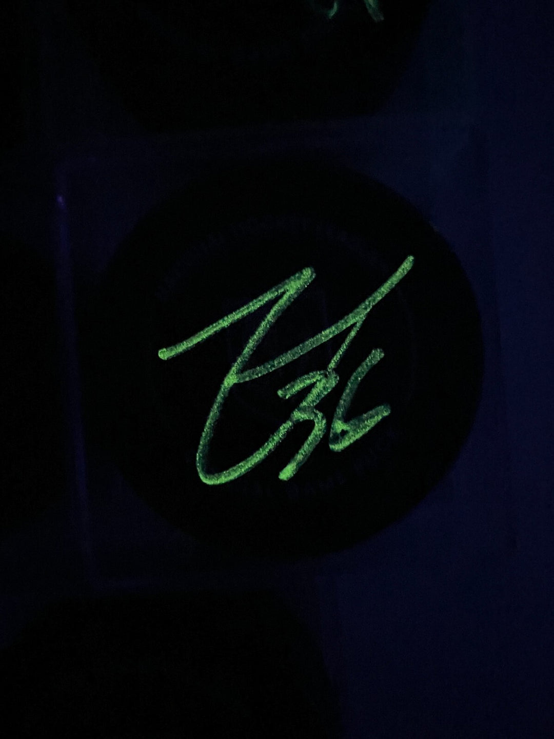 Logan Thompson Signed Vegas Golden Knights Retro Glow in the Dark Puck COA IGM