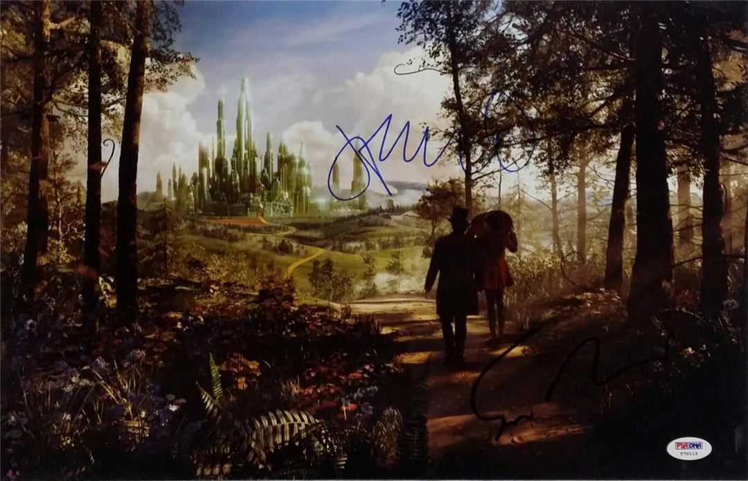 James Franco & Sam Raimi OZ The Great And Powerful Signed 11X17 Photo PSA/DNA B