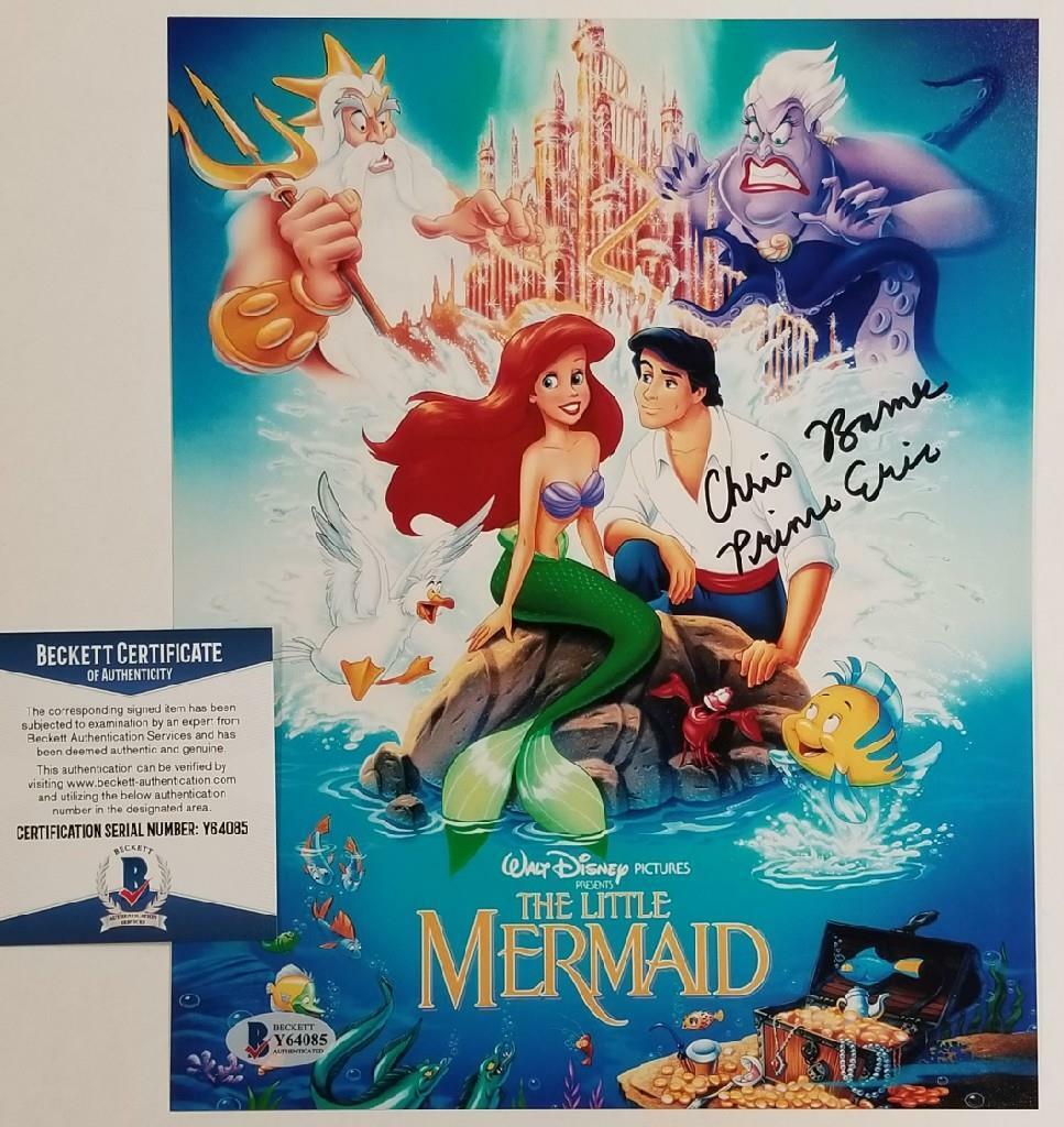 Christopher Barnes signed Disney Little Mermaid 8x10 Movie Poster Photo ~ BAS