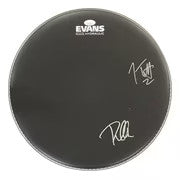 Joe Elliott Phil Collen Def Leppard Signed 15" Black Evans Drum Head JSA Holo