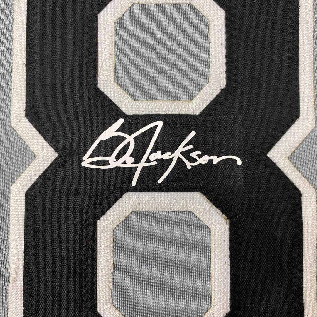 Facsimile Autographed Bo Jackson Chicago Grey Reprint Laser Jersey Size Men's XL