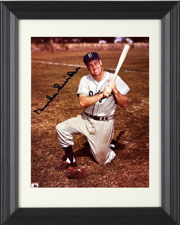 Duke Snider signed Brooklyn Dodgers MLB 8x10 Photo Framed- Tuff Stuff COA (HOF)