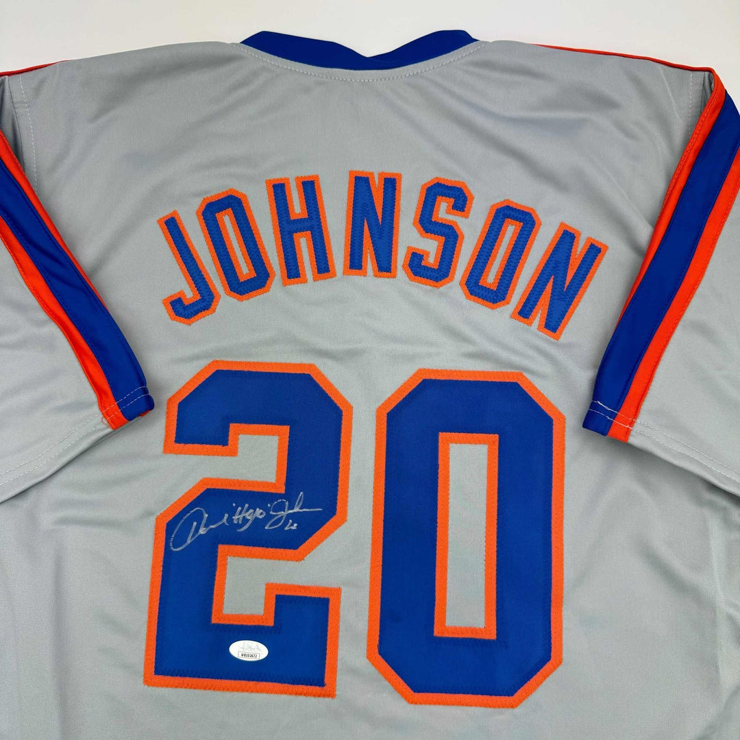 Autographed/Signed Howard Johnson HOJO New York Grey Jersey JSA COA