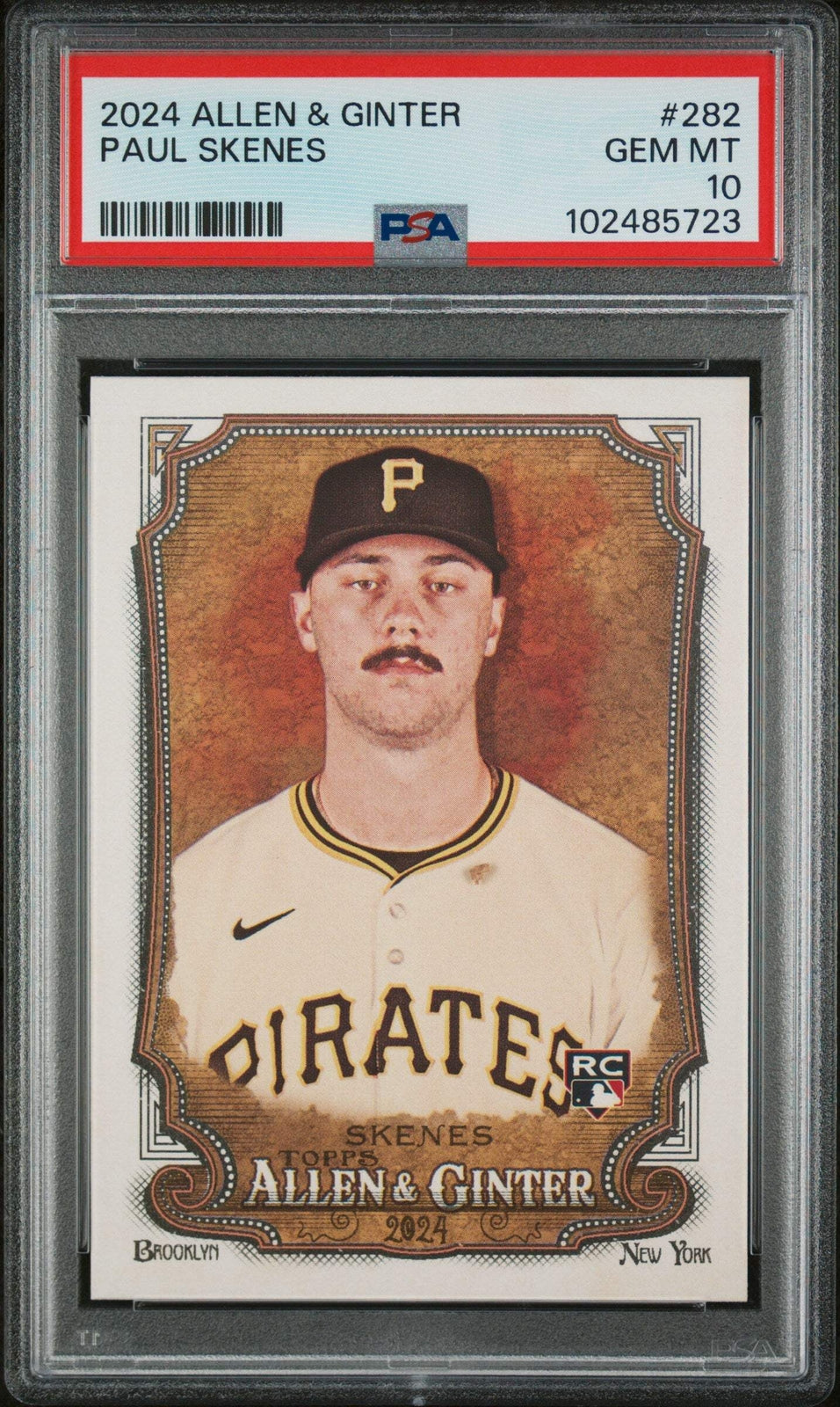 Graded 2024 Topps Allen & Ginter Paul Skenes #282 Rookie RC Baseball Card PSA 10