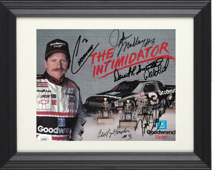 Intimidator/Childress/Earhhardt Pit Crew signed 8x10 6 sigs Chocolate Myers -JSA