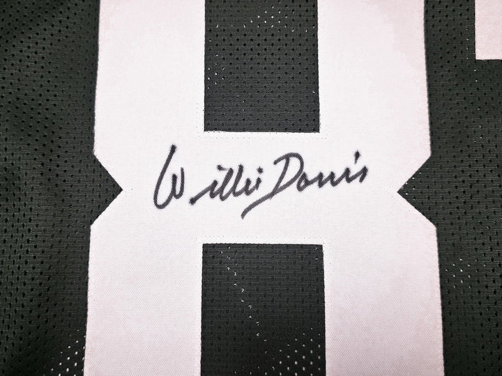 Green Bay Packers Willie Davis Auto Green Jersey HOF 81, SB I & II Champs PSA