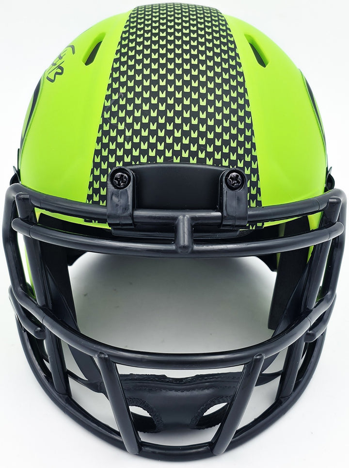 Ernest Jones IV Signed Seattle Seahawks Rave Green Speed Mini Helmet MCS Holo