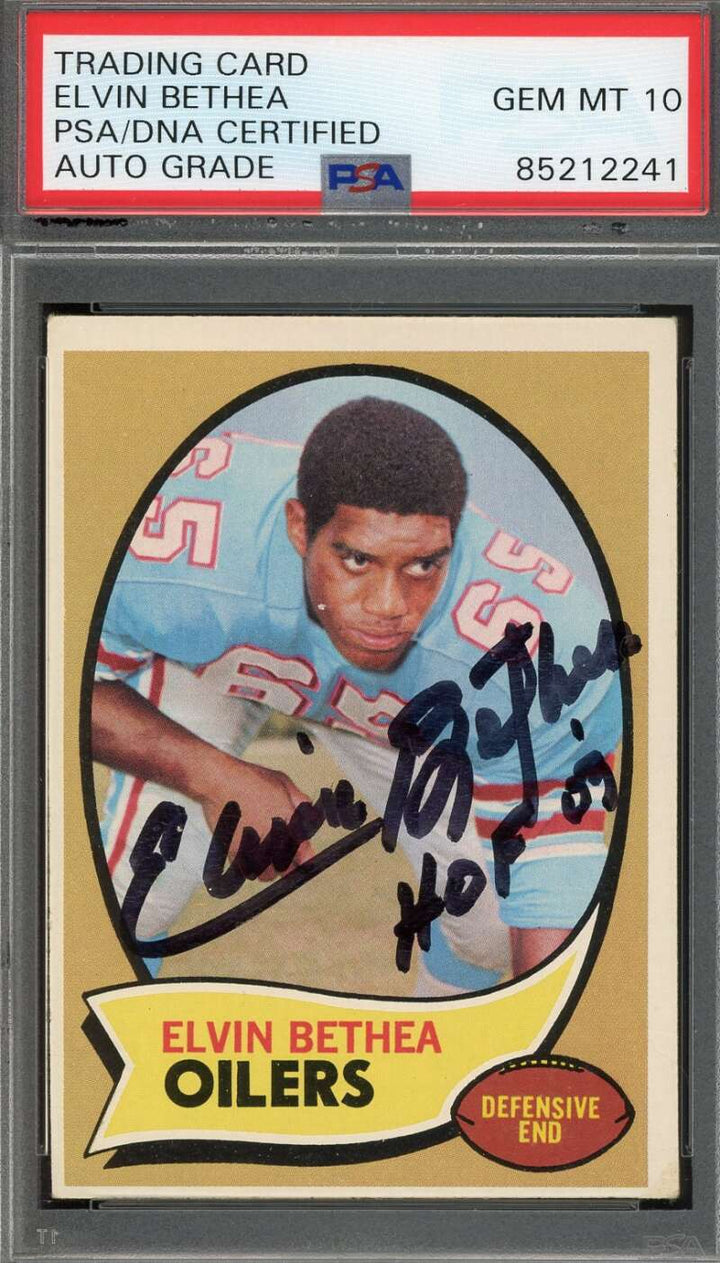 Elvin Bethea Gem Mint 10 PSA DNA Signed 1970 Topps Rookie Autograph