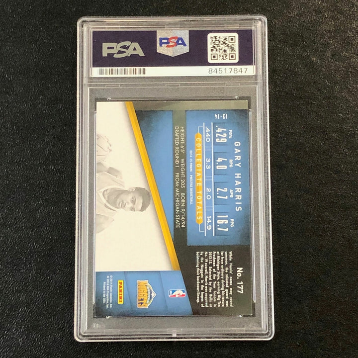 2014 Panini Prestige #177 Gary Harris signed Auto 10 Card PSA/DNA Slabbed RC Nug
