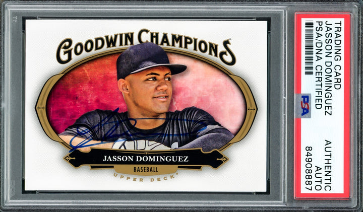 Jasson Dominguez Signed 2020 Upper Deck Goodwin Champions RC 95 Yankees PSA/DNA