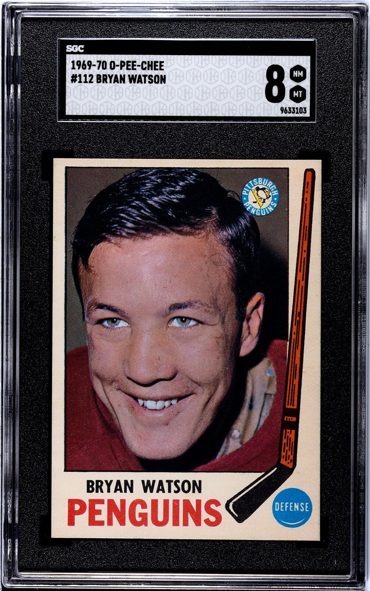Bryan Watson 1969-70 O-Pee-Chee NHL Card #112- SGC Graded 8 NM-MT (Penguins)