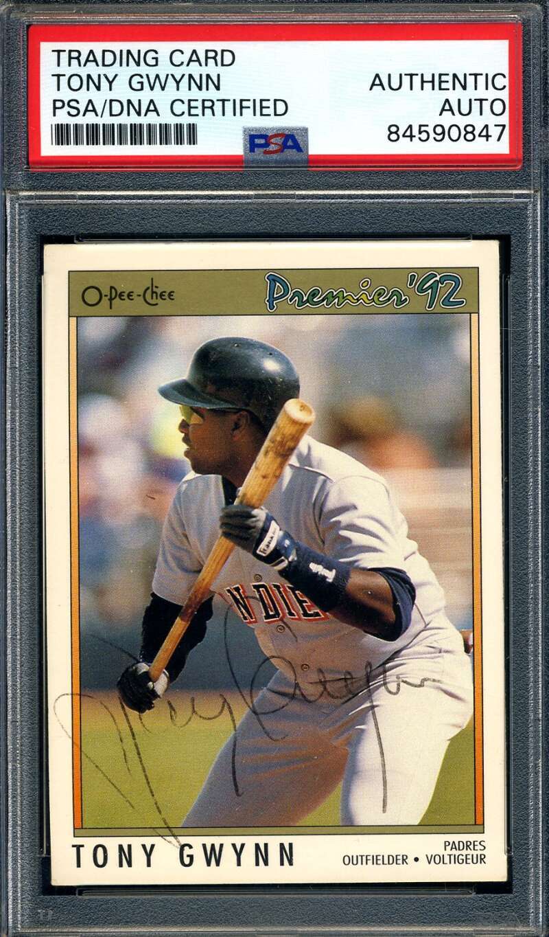 Tony Gwynn PSA DNA Signed 1992 O-Pee-Chee Autograph