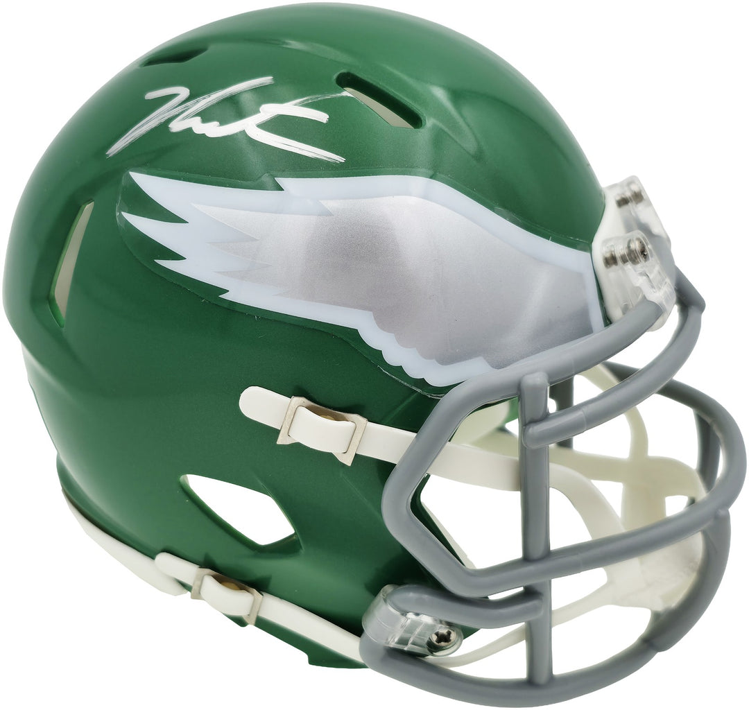 Jalen Carter Signed Eagles Kelly Green 2023 Alt Speed Mini Helmet JSA