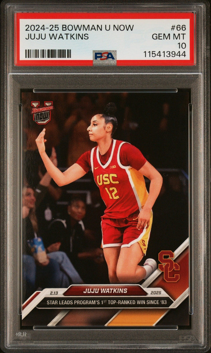 Graded 2024 Topps Bowman U Now JuJu Watkins #66 Rookie Card PSA 10