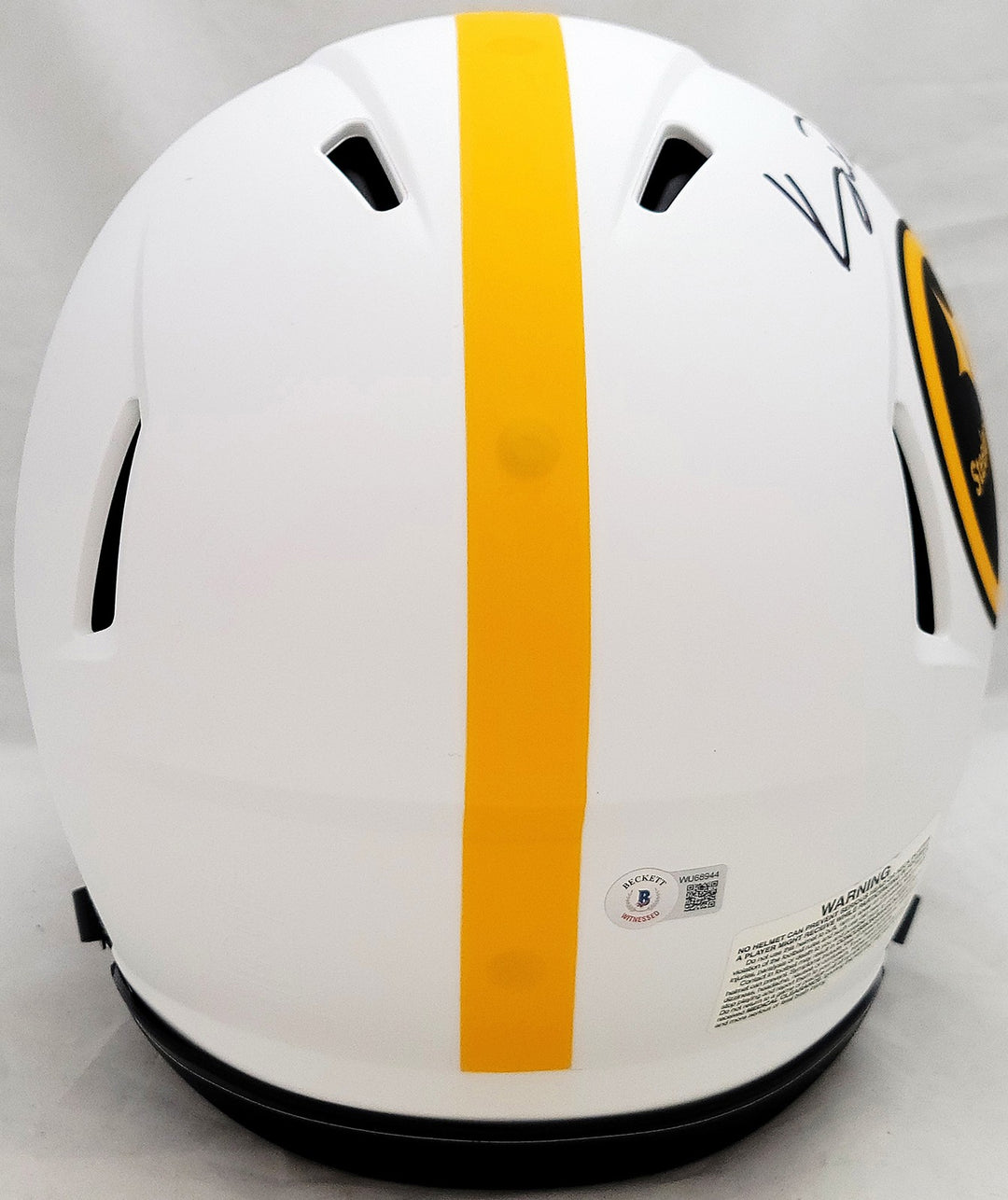 Kenny Pickett Auto Steelers Lunar Eclipse White Full Size Auth Speed Helmet BAS