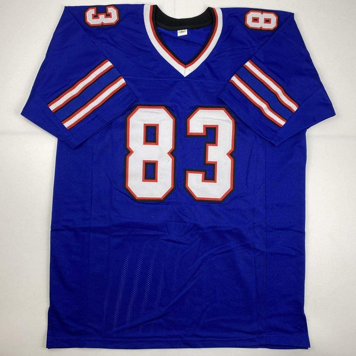 Autographed/Signed ANDRE REED HOF 14 Buffalo Blue Jersey JSA COA Auto