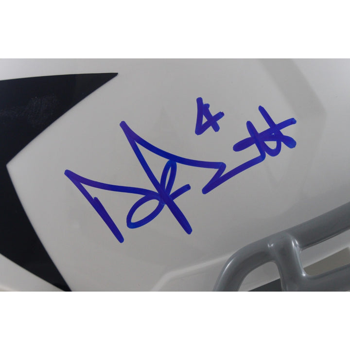 Dak Prescott Autographed/Signed Dallas Cowboys F/S TB 60-63 Helmet Beckett 56339
