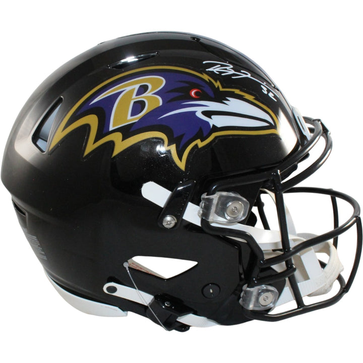 Ray Lewis Autographed Baltimore Ravens SpeedFlex Helmet Beckett Witness 56148
