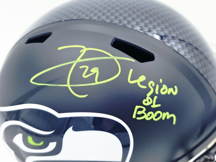 Earl Thomas III Signed Seahawks Blue Full Sz Rep Speed Helmet Beckett Wit