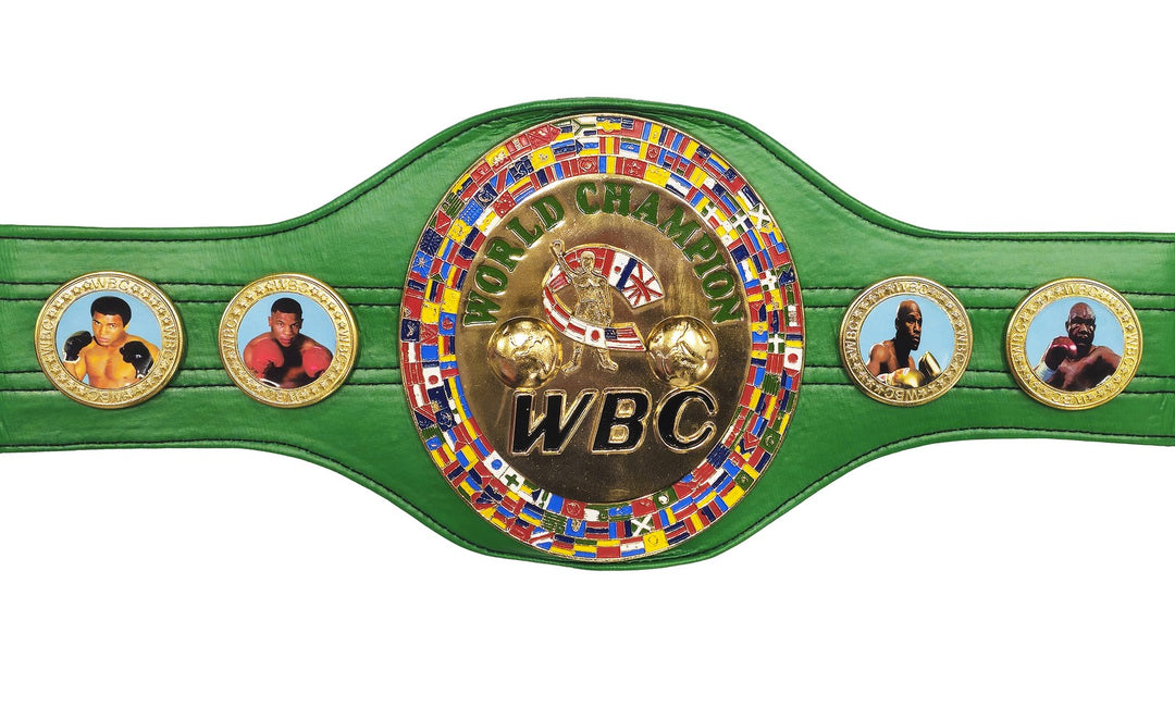 Mike Tyson & Evander Holyfield Auto Green WBC World Championship Boxing Belt JSA