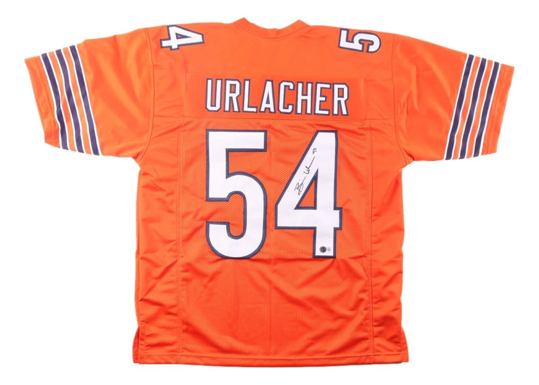 Brian Urlacher Chicago Signed Orange Football Jersey BAS