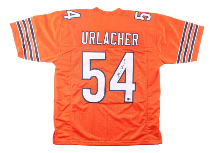 Brian Urlacher Chicago Signed Orange Football Jersey BAS