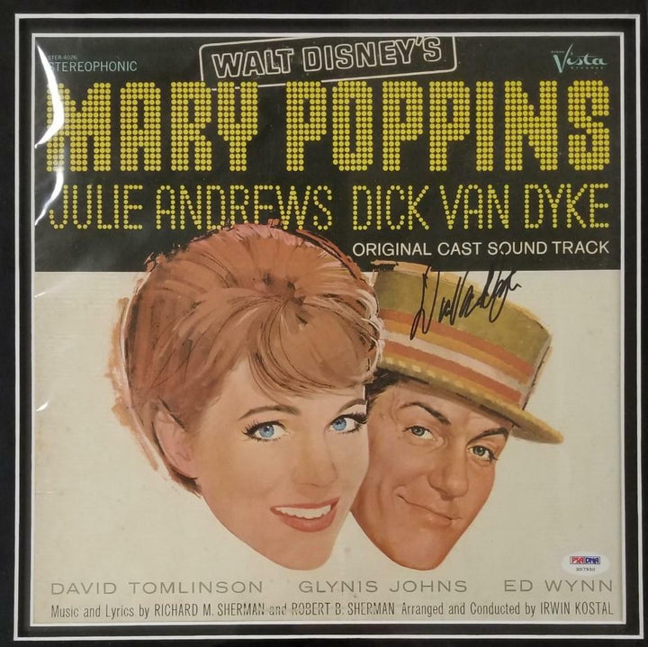 Dick Van Dyke signed Mary Poppins 12x12 Laser Disc Sound Track Cover PSA/DNA COA