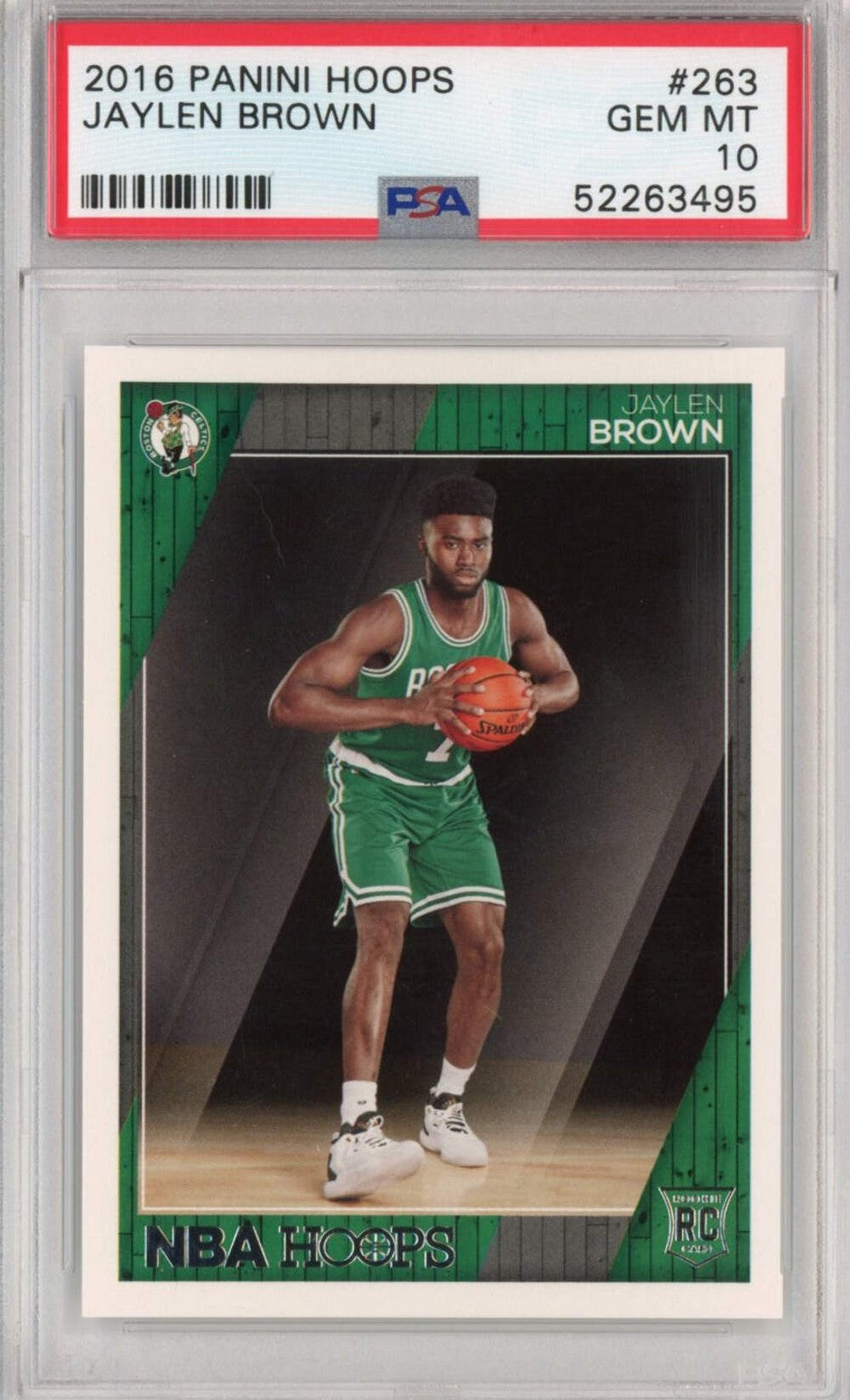 Graded 2016-17 Panini Hoops Jaylen Brown #263 Rookie RC Basketball Card PSA 10