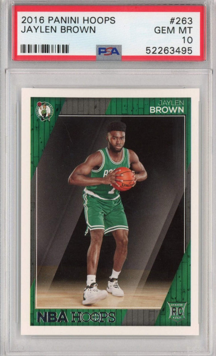 Graded 2016-17 Panini Hoops Jaylen Brown #263 Rookie RC Basketball Card PSA 10