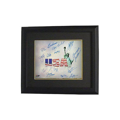 Olympic Winners signed 16x20 Photo Framed 15 sigs Bob Beamon, Amy Chow - Beckett