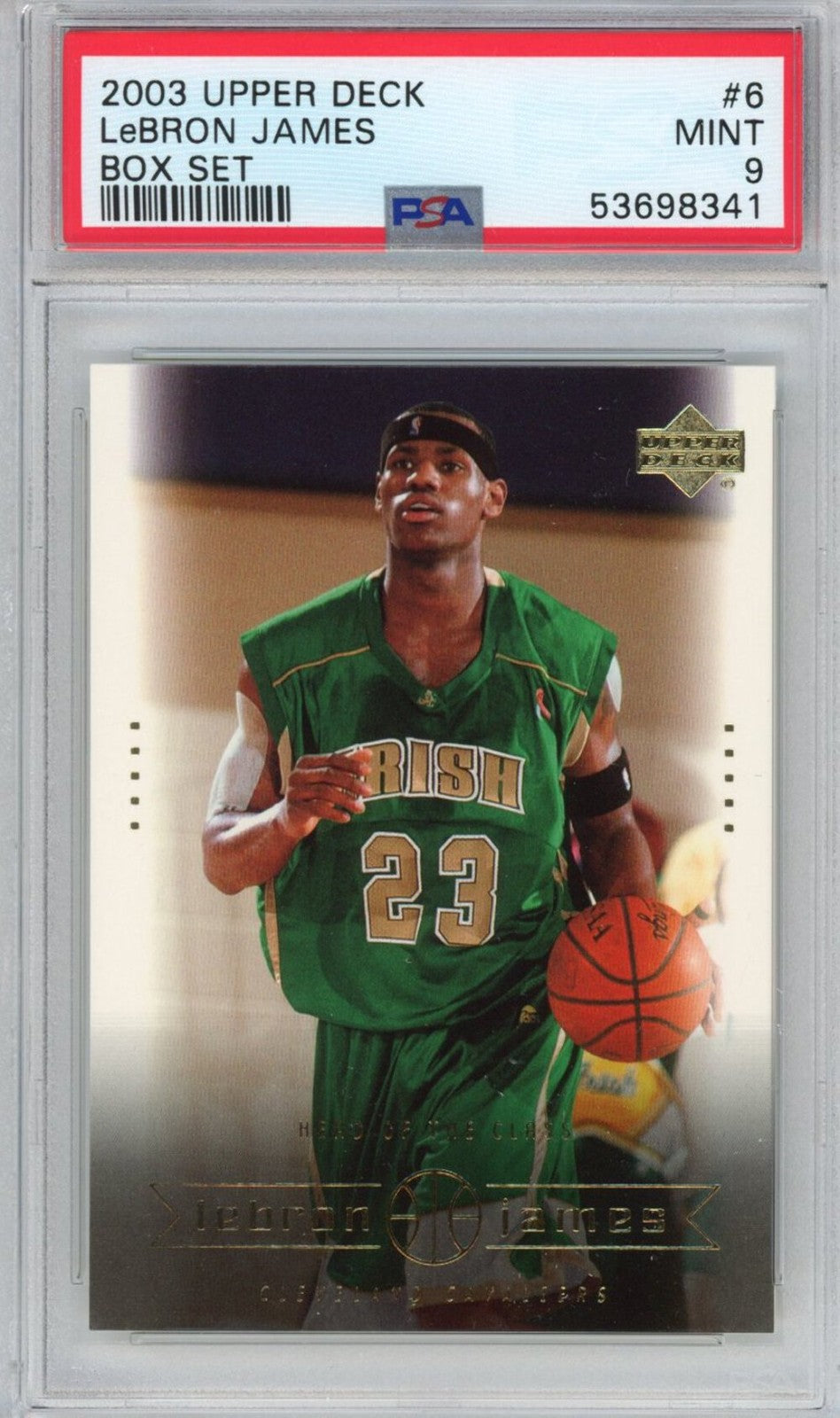 Graded 2003-04 Upper Deck LeBron James #6 Box Set Rookie Card PSA 9 Mint