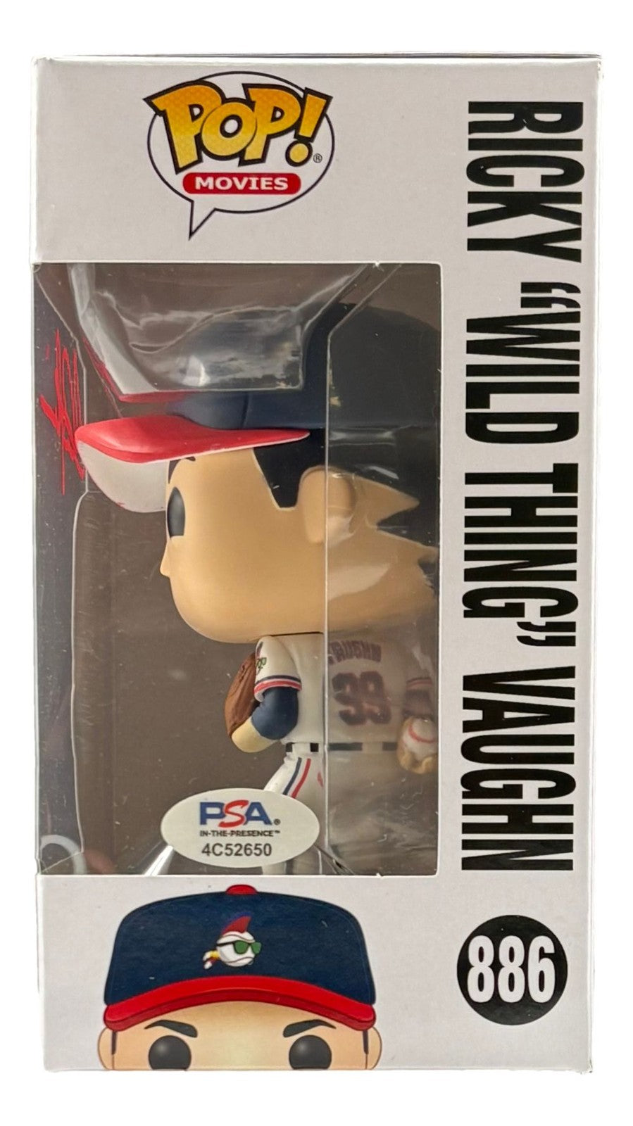 Charlie Sheen Signed Major League Ricky Vaughn Funko Pop #886 PSA/DNA Hologram
