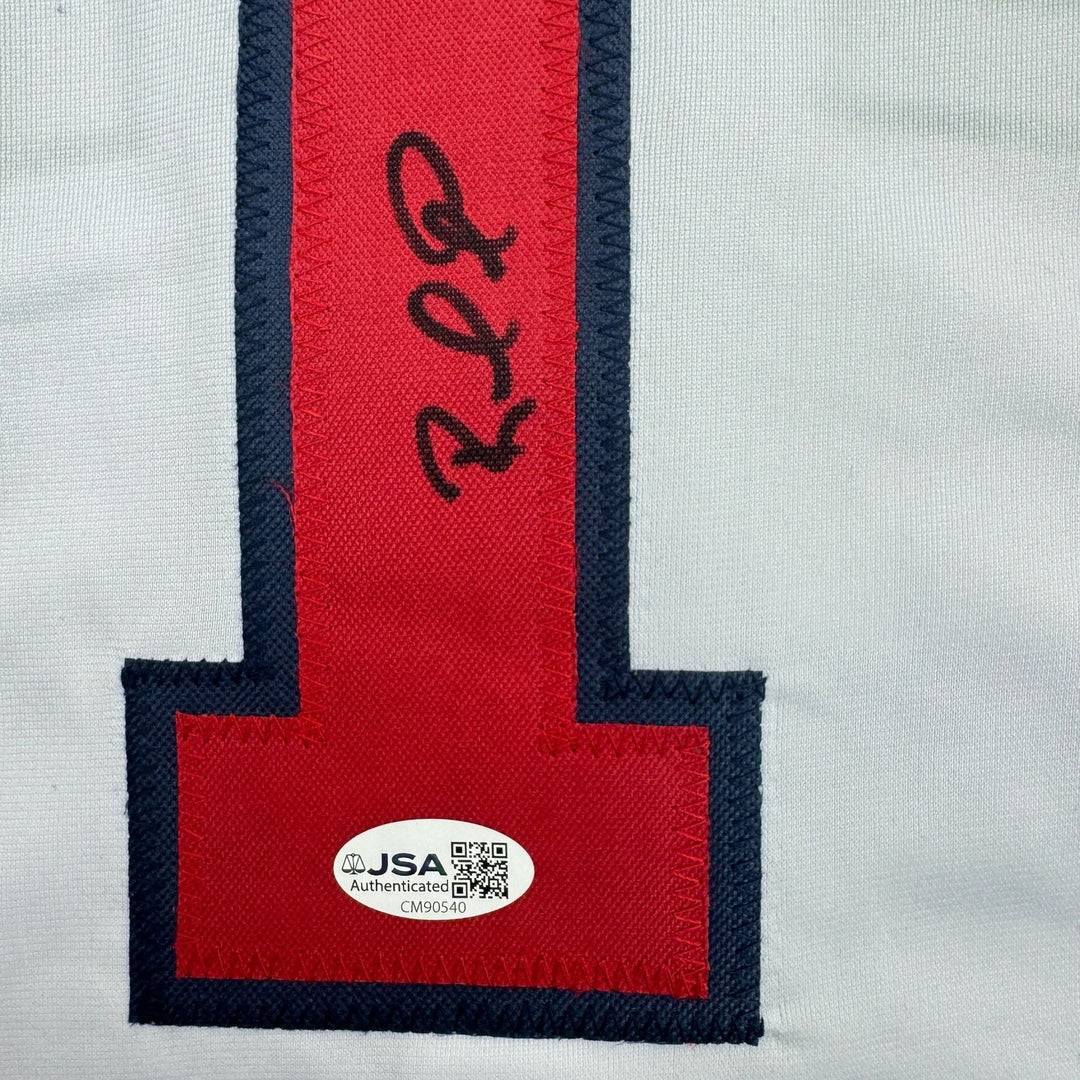 Autographed/Signed Rafael Furcal Atlanta White Baseball Jersey JSA COA