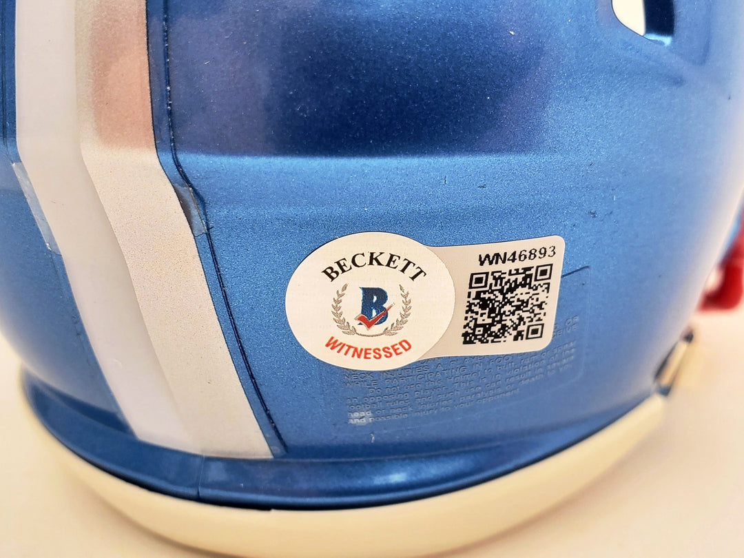 Ryan Tannehill Signed Titans Flash Blue Speed Mini Helmet Beckett #WN46893