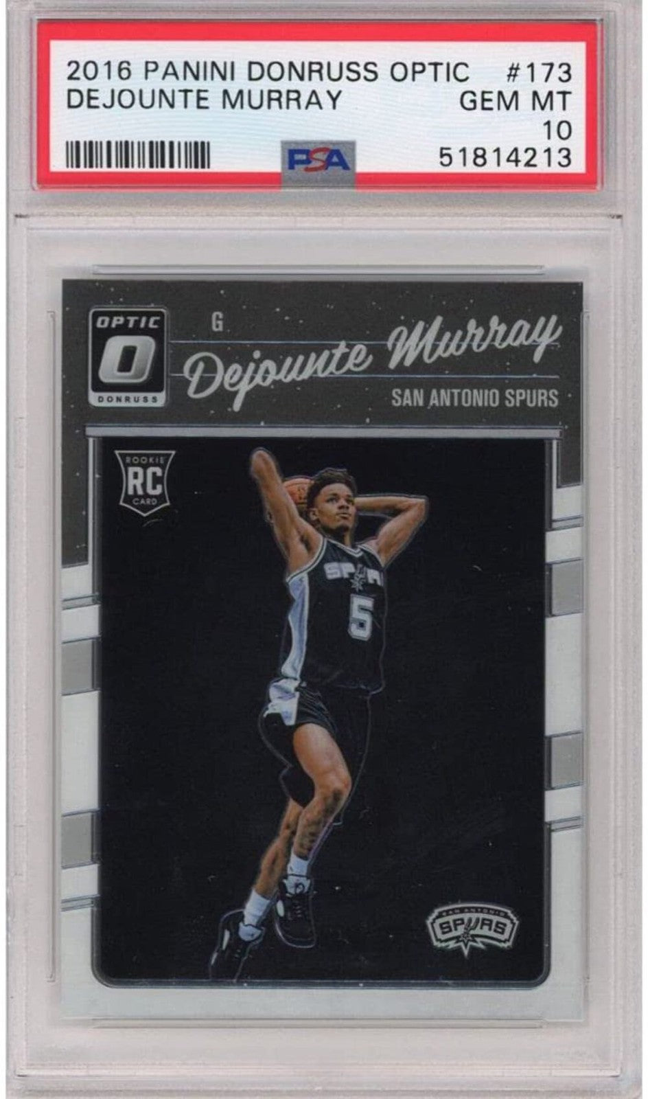 Graded 2016-17 Panini Donruss Optic Dejounte Murray #173 Rookie RC Basketball Ca
