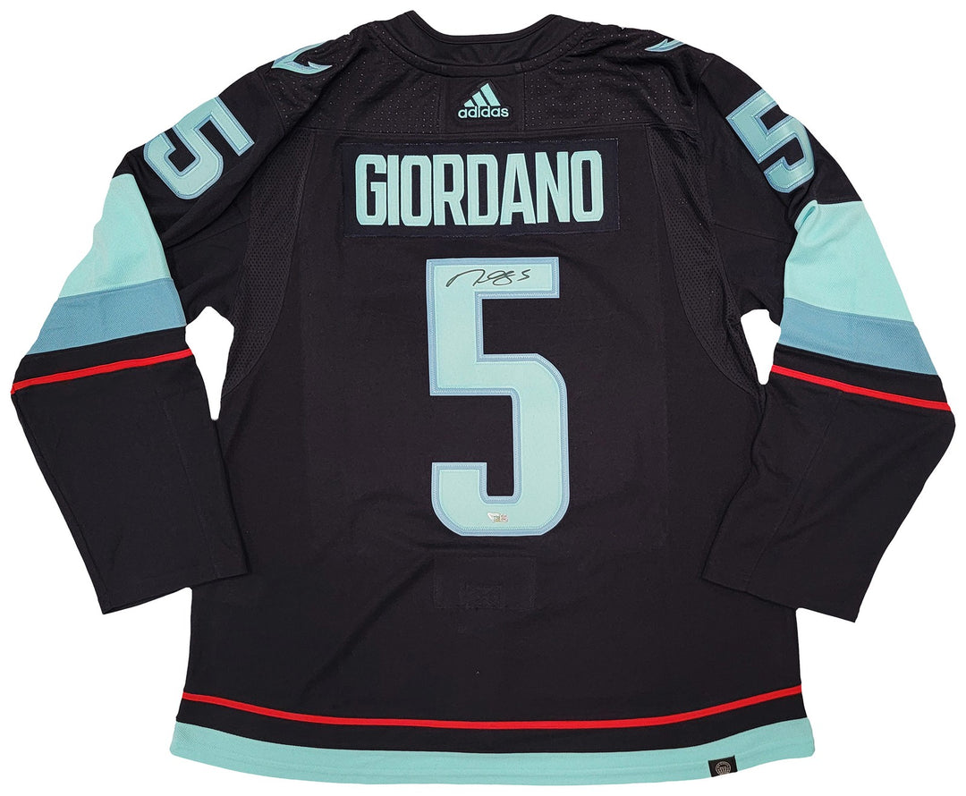 Kraken Mark Giordano Auto Navy Adidas Jersey 54 Captain Inaugural Patch Fanatics