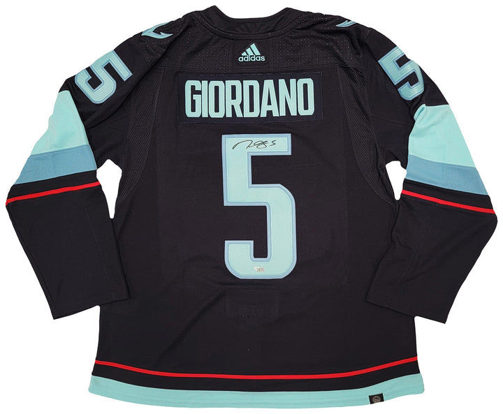 Kraken Mark Giordano Auto Navy Adidas Jersey 54 Captain Inaugural Patch Fanatics