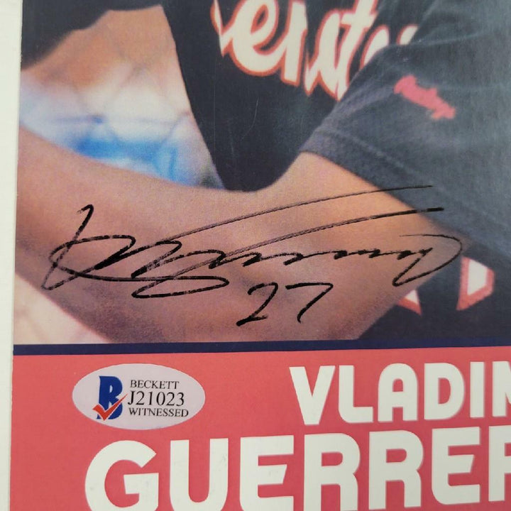 HOF Vladimir Guerrero signed 8x10 Photo Angels Expos ~ BAS Beckett Witness COA