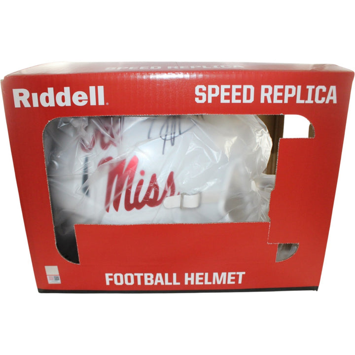 Patrick Willis Autographed Ole Miss Rebels F/S Helmet Beckett Witness 55276