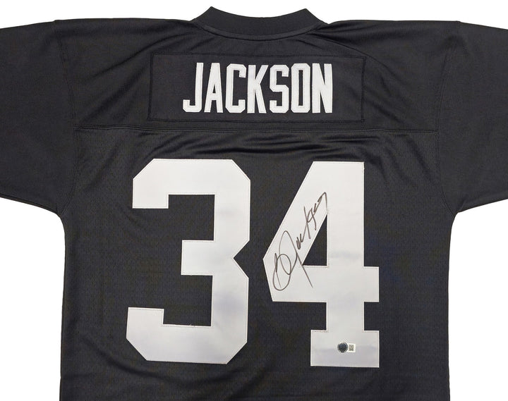 Raiders Bo Jackson Auto Black Authentic Mitchell Ness Throwback Jersey Sz L BAS