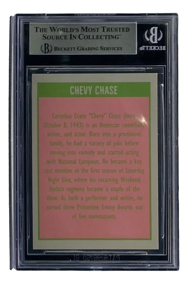 Chevy Chase Signed Slabbed Vacation Clark Griswold Trading Card BAS