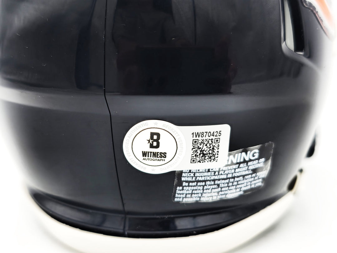 Richard Dent Signed Chicago Bears Blue Speed Mini Helmet "MVP XX" Beckett Wit