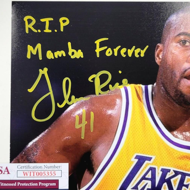 Glen Rice signed "RIP Mamba Forever" 11x14 photo Lakers autograph ~ JSA COA