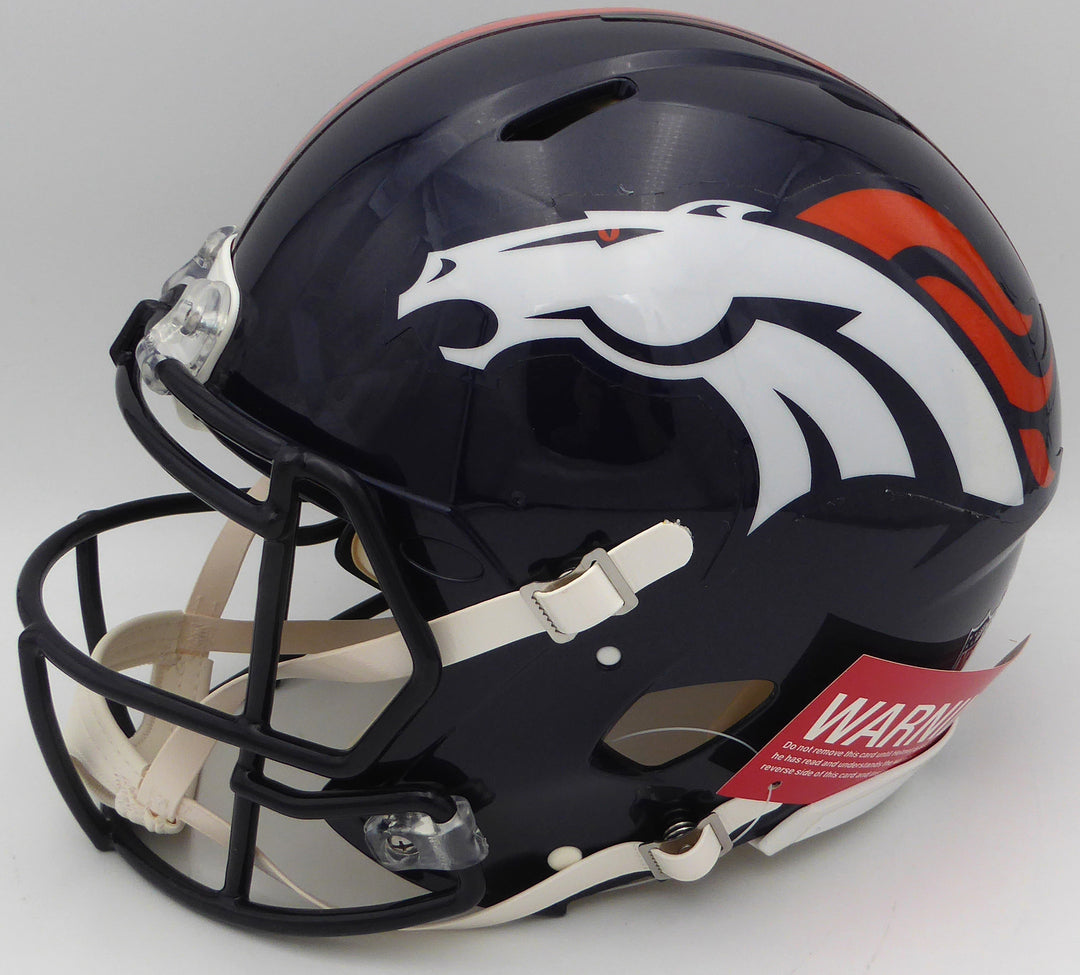 Russell Wilson Auto Signed Blue Full Size Authentic Helmet Broncos Fanatics Holo