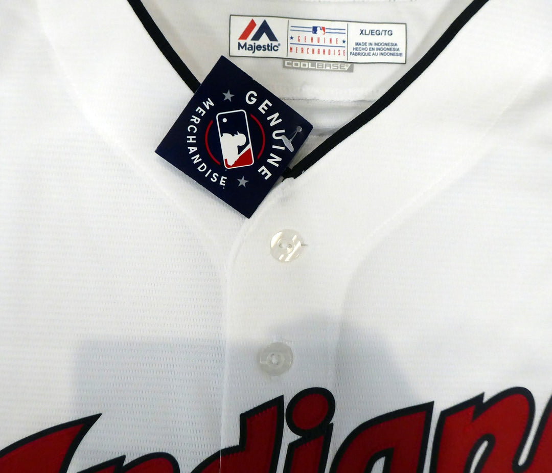 Cleveland Indians Shane Bieber Signed White Majestic Jersey Size XL Beckett