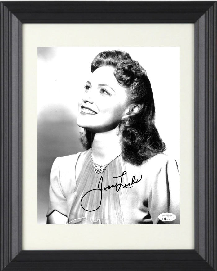 Joan Leslie signed Vintage Hollywood B&W 8x10 Photo Framed- JSA #II11045