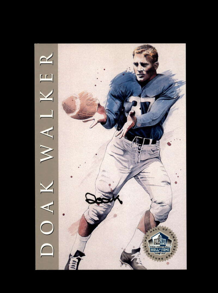 Doak Walker Graded SGC Gem Mint 10  1998 HOF Signature Series Lions Autograph