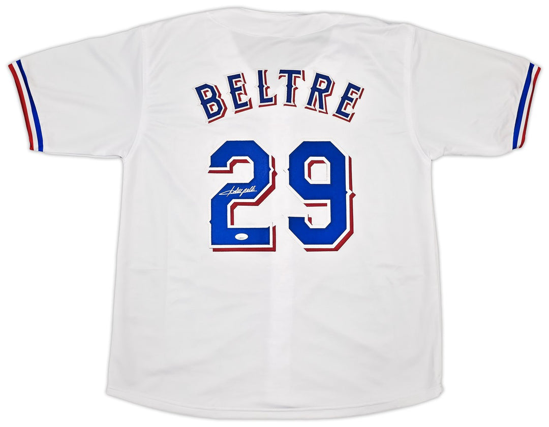 Texas Rangers Adrian Beltre Autographed White Jersey JSA
