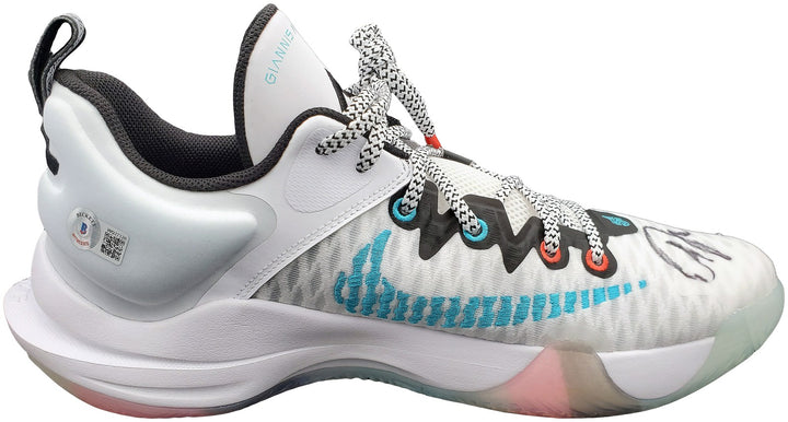 Giannis Antetokounmpo Signed Nike Immortality Shoes Size 14 BAS QR